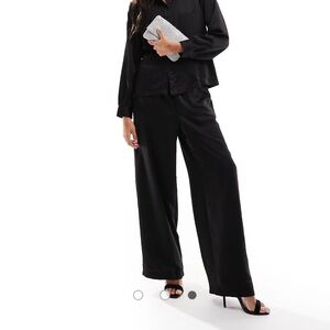 NWT Asos 4th & Reckless Black Satin Pants